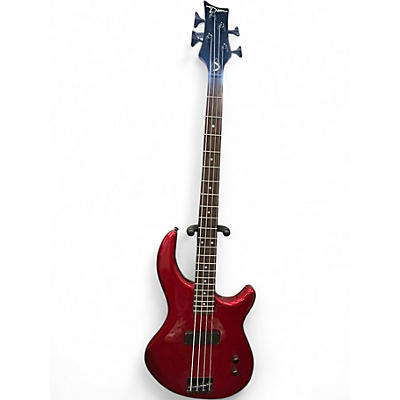 Used Dean Edge 4 String Candy Apple Red Electric Bass Guitar