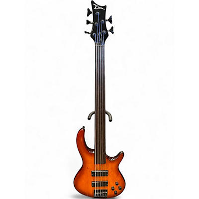 Used Dean Edge 5 String 2 Color Sunburst Electric Bass Guitar