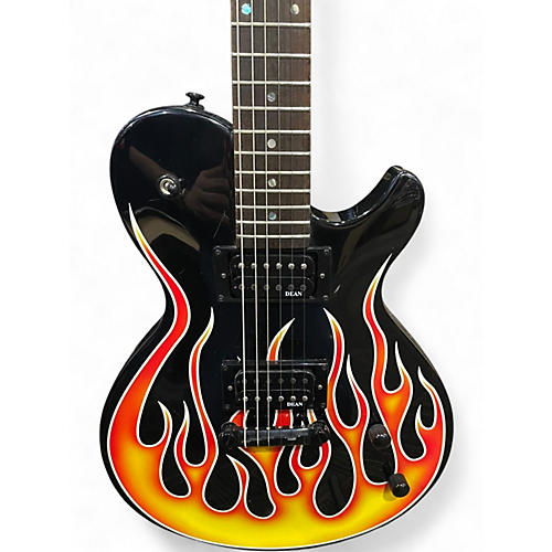 Used Dean Evo Dragster Flame Solid Body Electric Guitar Flame