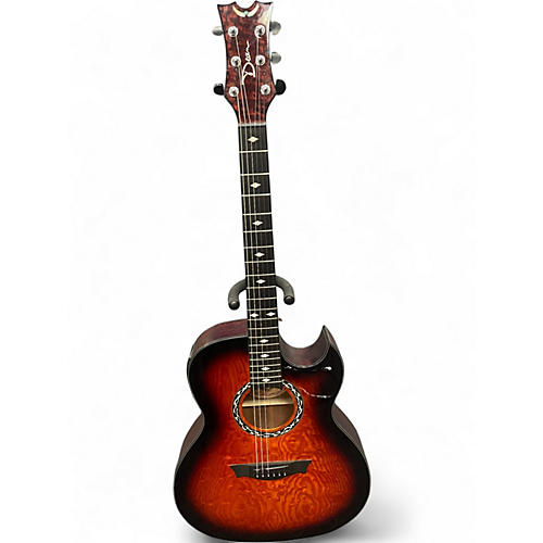 Used Dean Exhibition Quilt Ash Tiger Eye Acoustic Electric Guitar Tiger Eye