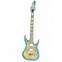 Used Dean Exile 6 Burled Poplar Turquoise Burst Solid Body Electric Guitar Burled Poplar Turquoise Burst
