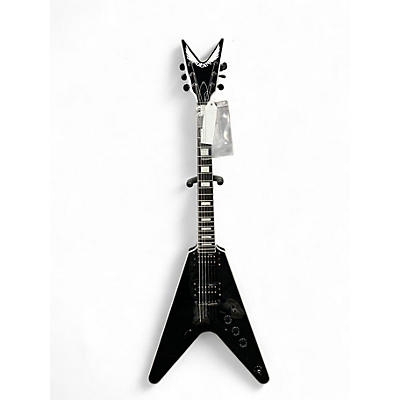 Used Dean Flying V Black Solid Body Electric Guitar