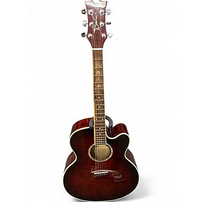 Used Dean JCQMTGE Jumbo Quilted Tiger Eye Acoustic Electric Guitar