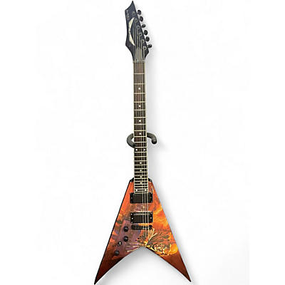 Used Dean Left Handed Dave Mustaine Signature V Peace Sells  Electric Guitar
