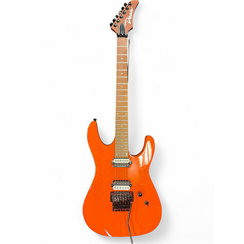 Used Dean MD 24 Roasted Maple with Floyd Electric VINTAGE ORANGE Solid Body Electric Guitar VINTAGE ORANGE