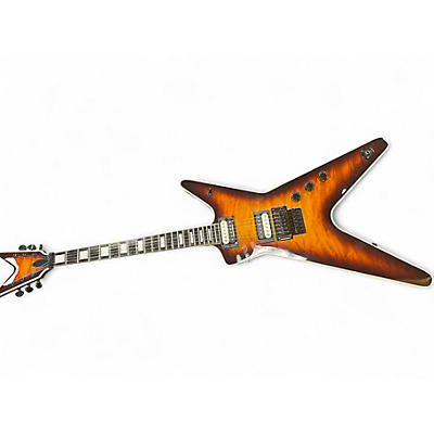 Used Dean ML Select Flame Top Trans Brazilia FLAMP TOP Solid Body Electric Guitar