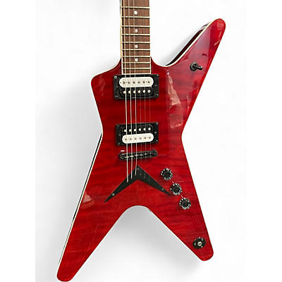 Used Dean ML X Red Quilt Maple  Solid Body Electric Guitar