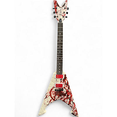 Used Dean Michael Amott Tyrant X Splatter red Solid Body Electric Guitar
