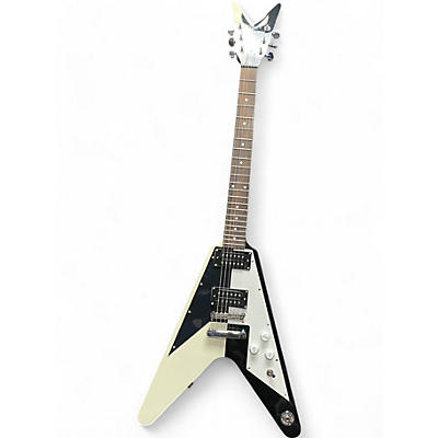 Used Dean Michael Schenker Retro Black and White Solid Body Electric Guitar