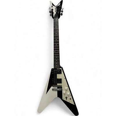 Used Dean Michael Schenker Retro Black and White Solid Body Electric Guitar