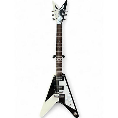 Used Dean Michael Schenker Signature Retro Black and White Solid Body Electric Guitar