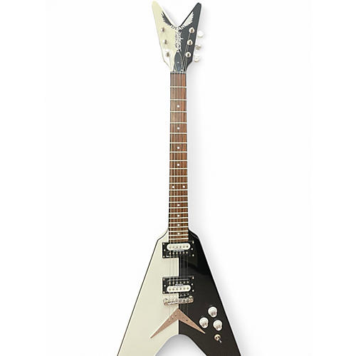 Used Dean Michael Schenker Standard Custom Black and White Solid Body Electric Guitar Black and White