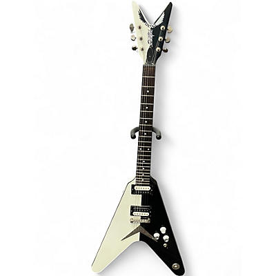 Used Dean Michael Schenker Yin Yang Black and White Solid Body Electric Guitar