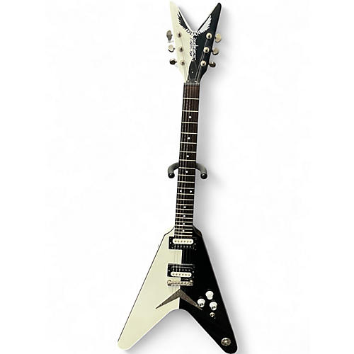 Used Dean Michael Schenker Yin Yang Black and White Solid Body Electric Guitar Black and White