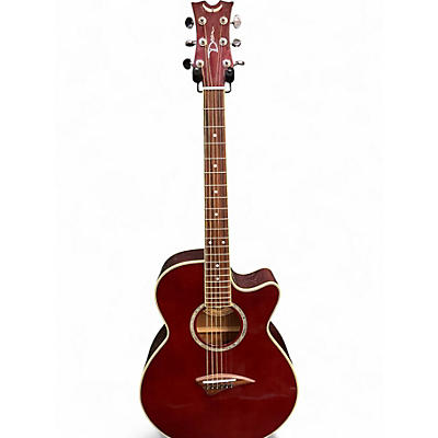 Used Dean PETPP Performer AE Trans Red Acoustic Electric Guitar