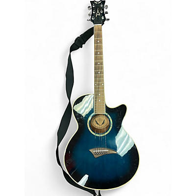 Used Dean Performer Blue Burst Acoustic Electric Guitar