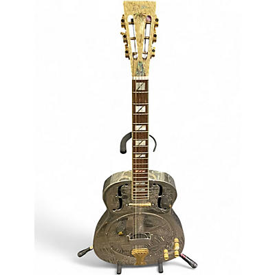 Used Dean RESCG Folk Series Thin Body Resonator with Electronics Chrome Resonator Guitar