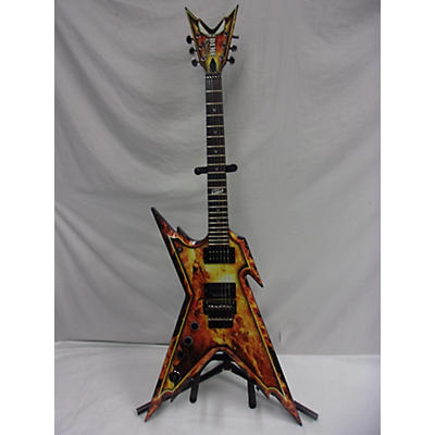 Dean Used Dean Razorback Explosion Left-Handed Orange Flame Electric Guitar