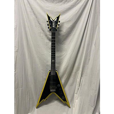 Dean Used Dean Razorback V 255 Black And Yellow Solid Body Electric Guitar