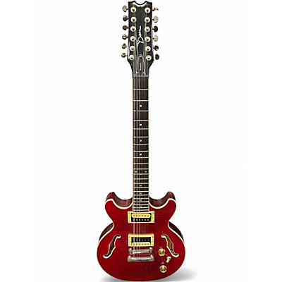 Used Dean SARASOTA RED QUILT Hollow Body Electric Guitar