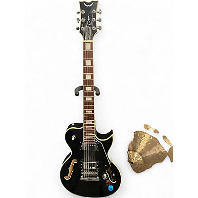 Used Dean Single Cut Hollowbody w/ Piezo Black Hollow Body Electric Guitar