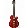 Used Dean Stylist Trans Red Hollow Body Electric Guitar Trans Red