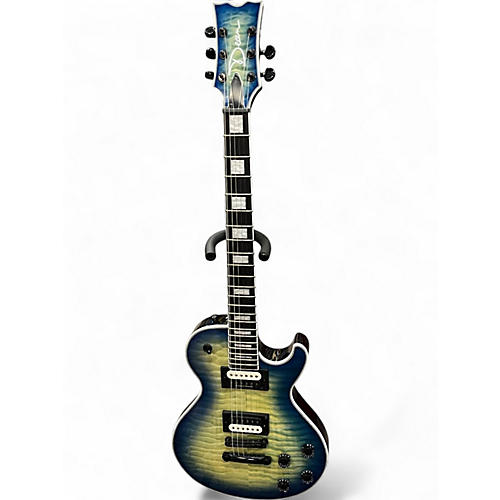 Used Dean Thoroughbred Deluxe Flame Top Blue Burst Solid Body Electric Guitar Blue Burst