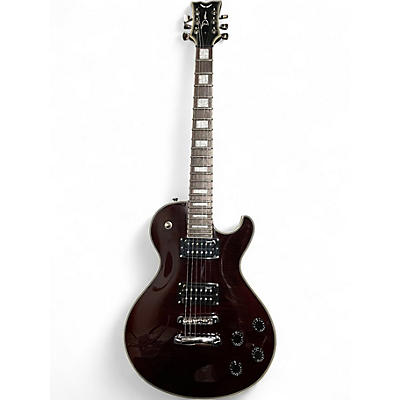 Used Dean Thoroughbred Deluxe Flame Top TRANSPARENT RED Solid Body Electric Guitar