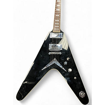 Used Dean V Black and Gold Solid Body Electric Guitar