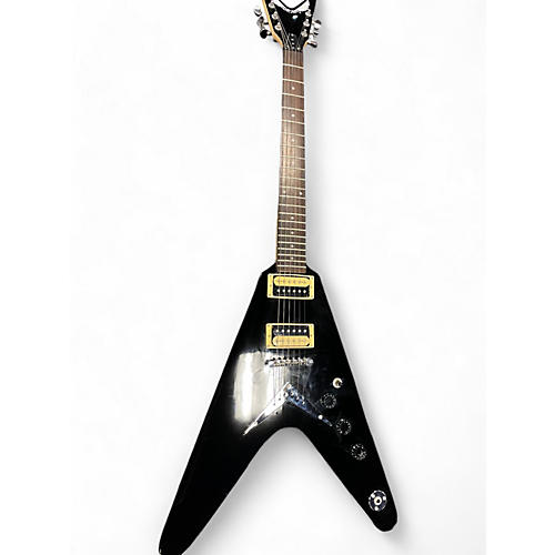 Used Dean V Stealth Black Solid Body Electric Guitar Black