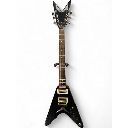 Used Dean V Stealth Black Solid Body Electric Guitar Black