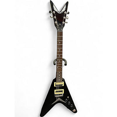 Used Dean V Stealth Black Solid Body Electric Guitar