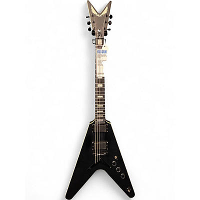Used Dean V Stealth Satin Black Solid Body Electric Guitar