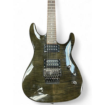 Used Dean VENDETTA VN1000F Trans Black Solid Body Electric Guitar