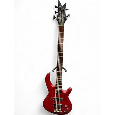 Used Dean ZELINSKY TTB195MULE Crimson Red Trans Electric Bass Guitar