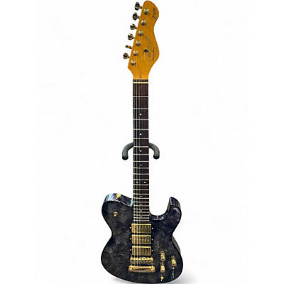 Used Dean Zelinsky Della Terra Private label Trans Black Solid Body Electric Guitar
