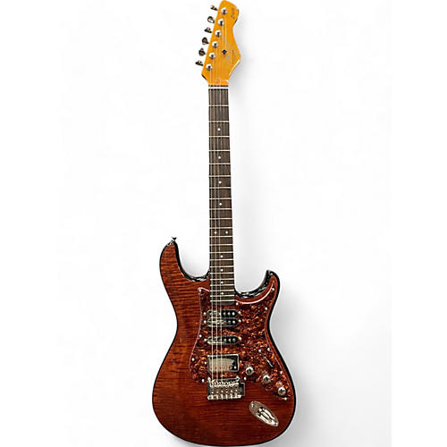 Used Dean Zelinsky TAGLIARE ROOTBEER FLAME Solid Body Electric Guitar ROOTBEER FLAME