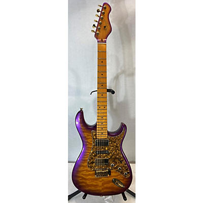 Dean Zelinsky Used Dean Zelinsky Tagliare ATW Custom Purple Yellow Sunburst Solid Body Electric Guitar