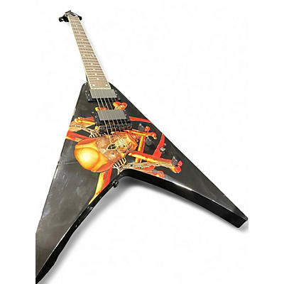Used Dean dave mustaine v Custom Graphic Solid Body Electric Guitar