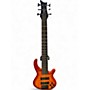 Used Dean edge q6 Amber Electric Bass Guitar Amber