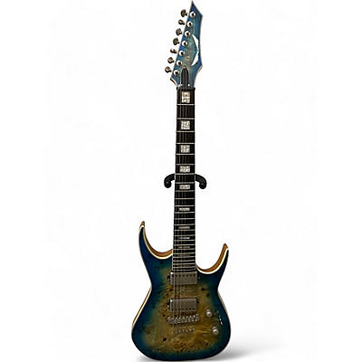 Used Dean exile select 7-string Turquoise burst Solid Body Electric Guitar