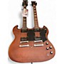 Used Dean grand sport double neck satin brown Solid Body Electric Guitar satin brown