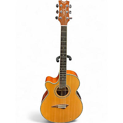 Used Dean performer se lefthanded Natural Acoustic Electric Guitar