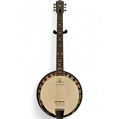 Used Deering B6-E Boston Series 6 String Natural Banjo