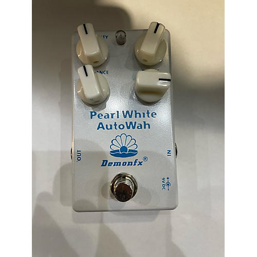 Used Demon FX Pearl White Auto Wah Effect Pedal