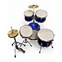 Used Derosa 5 Piece Combo 5 Piece set Blue Drum Kit Blue