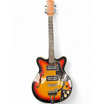 Used Diasonic(teisco) Hollow Body 3 Tone Sunburst Hollow Body Electric Guitar