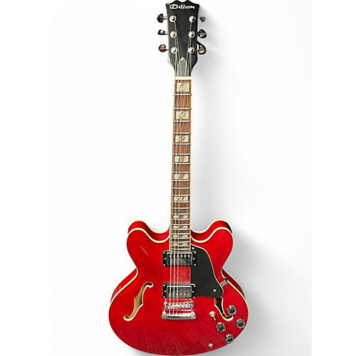 Used Dillion HOLLOWBODY Red Hollow Body Electric Guitar Red