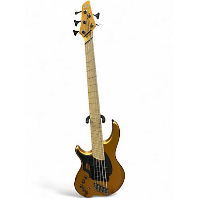 Used Dingwall NG3 5 String Left handed Matte Gold Electric Bass Guitar