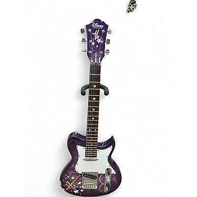 Used Disney by Washburn Hannah Montana Secret Star Purple Solid Body Electric Guitar